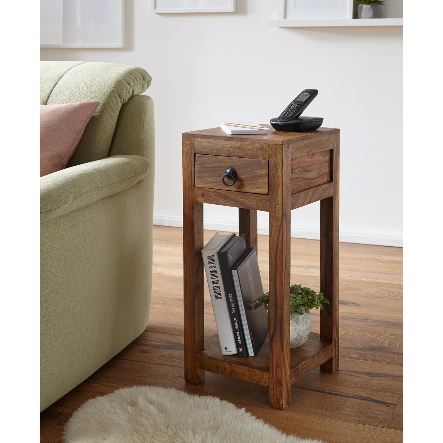 Håndlavet Sidebord   Fscâ -certificeret Træ  30   30   68 Cm