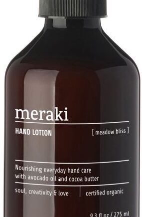 Håndlotion Meraki Meadow Bliss ø6ã H16 Cm økologisk Certificeret   Fugt   Beskyttelse Med Aloe Vera  Glycerin   Avocadoolie