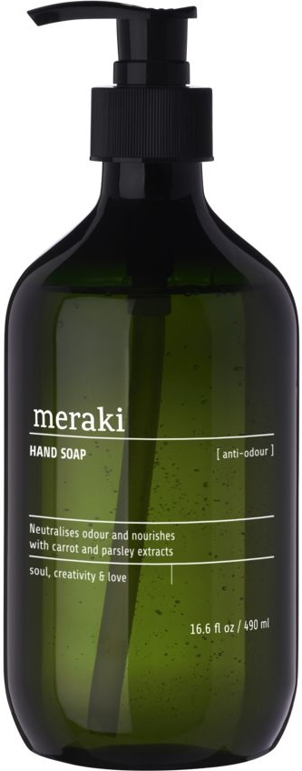 Håndsæbe Meraki Anti-odour 490 Ml   Neutraliserende Sæbe Mod Løg  Hvidløg   Skaldyrslugt Med Persille   Gulerodsekstrakt