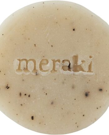 Håndsæbe Meraki Sesame Scrub Sæbebar 20g Elfenben Med Snor  Skånsom Eksfoliering Med Grøn Mynte  Cedertræ   Eukalyptus