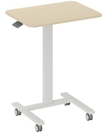 Hæve- Sænkebord  Laptopbord  Højdejusterbart    Hjul  65 Cm   48 Cm   108 Cm  Gul