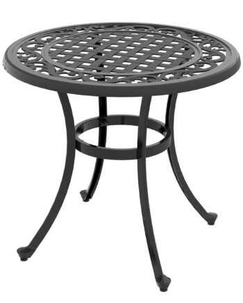 Havebord  Loungebord  Balkonbord  Vintage Design  60   60   53 Cm  Sort