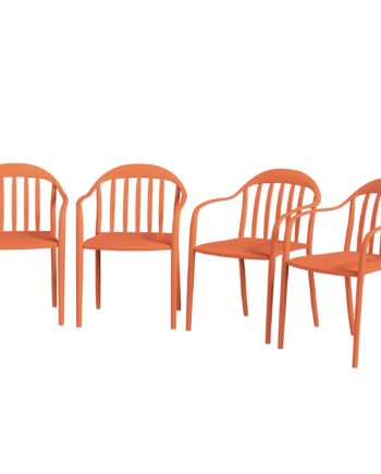 Havestolsæt Med   Vejrbestandige Havestole Af Plastik  Stabelstol Med Armlæn  Ryglæn  Belastningskapacitet Op Til 120 Kg