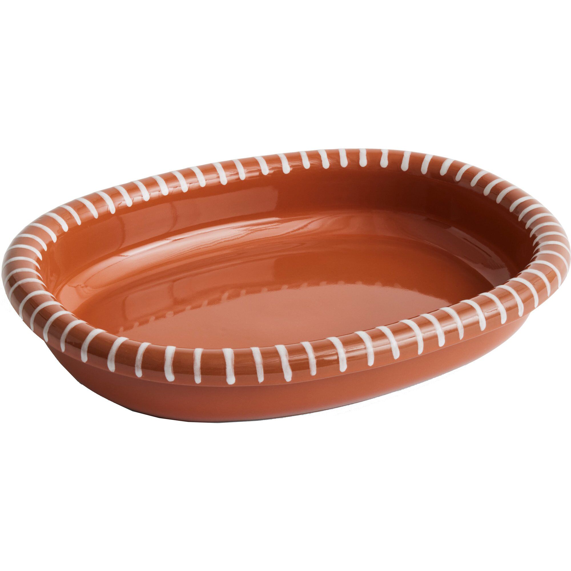 Hay Barro Oval Tallerken Large Stribet
