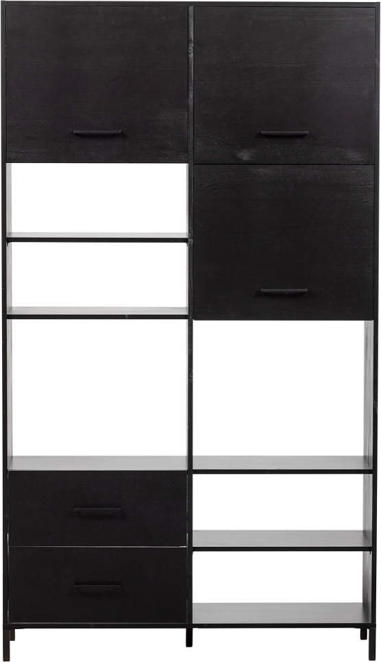 Highboard Woood Aiko   Sort Fsc-certificeret Fyrretræ  H194xb110 Cm