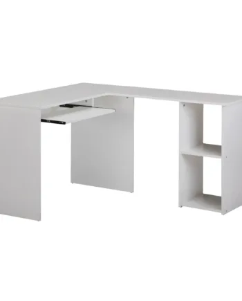 Hjørneskrivebord   Skadinavisk Stil  140   75     120 Cm  Hvid