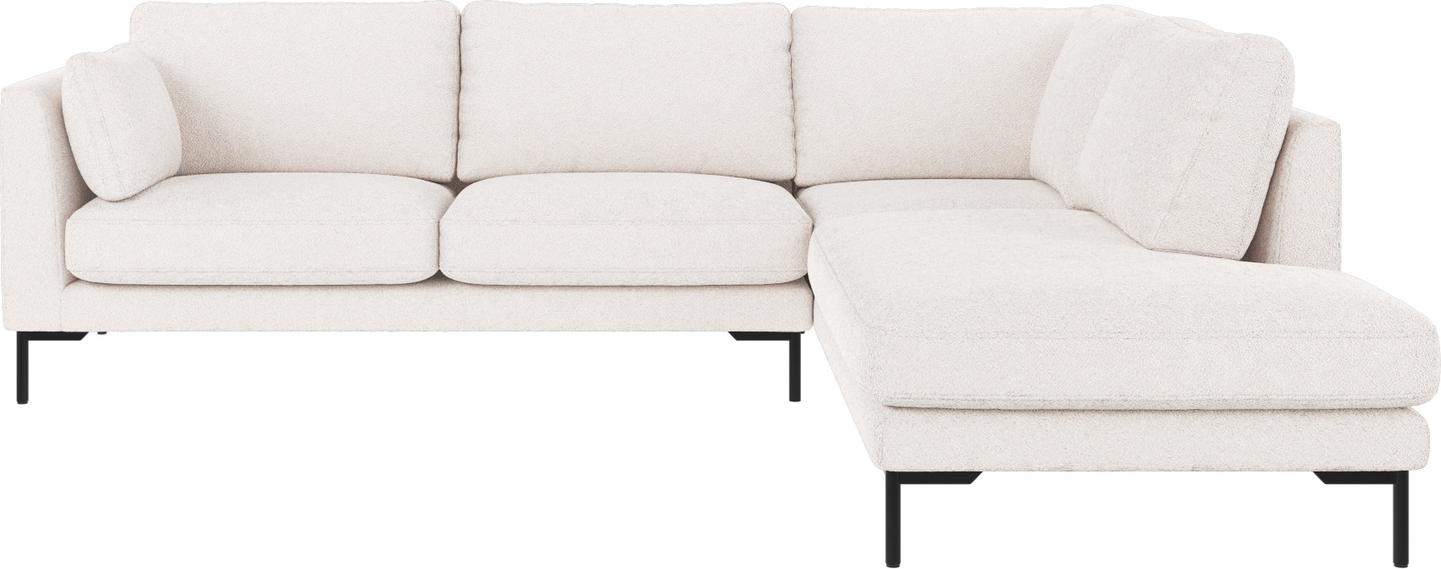 Hjørnesofa Rowico Corwin Højrevendt 266x226 Cm Alice Stof Hvid Sort