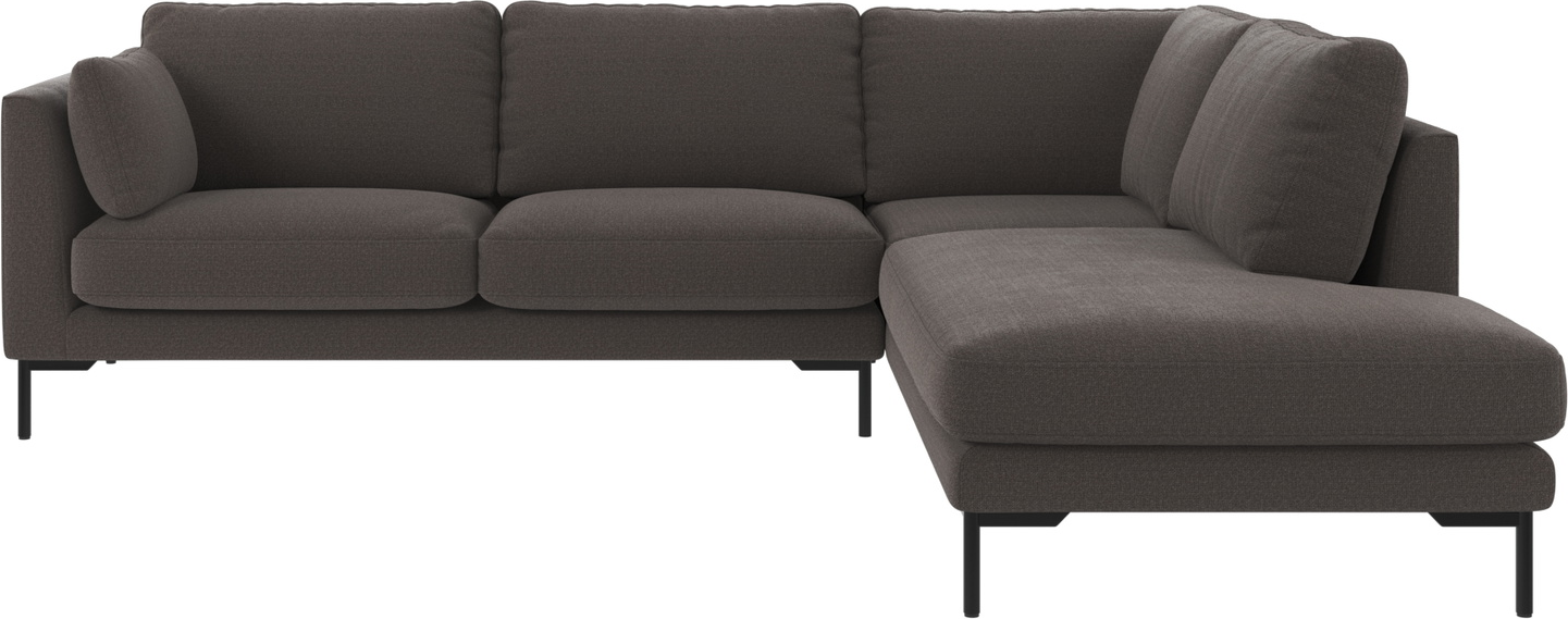 Hjørnesofa Rowico Corwin Rita 68 Mørkegrå Sort Højrevendt Chaiselounge 266x226 Cm