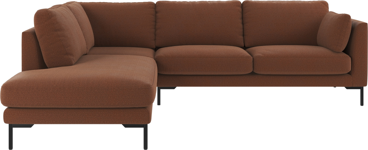 Hjørnesofa Rowico Corwin Venstrevendt Rita 96 Rød Sort 266x226 Cm