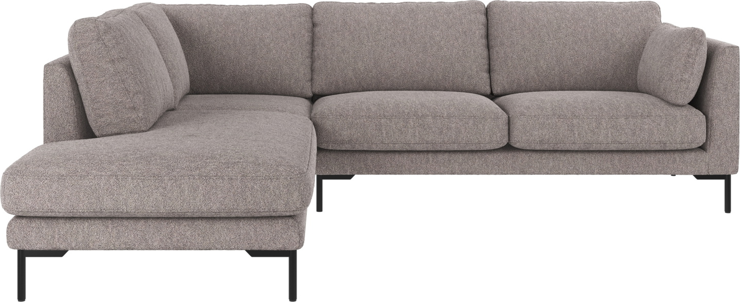 Hjørnesofa Venstrevendt Rowico Corwin Loungesofa Grå Alice 149 Med Sorte Metalben Fsc-træstel 266x226 Cm