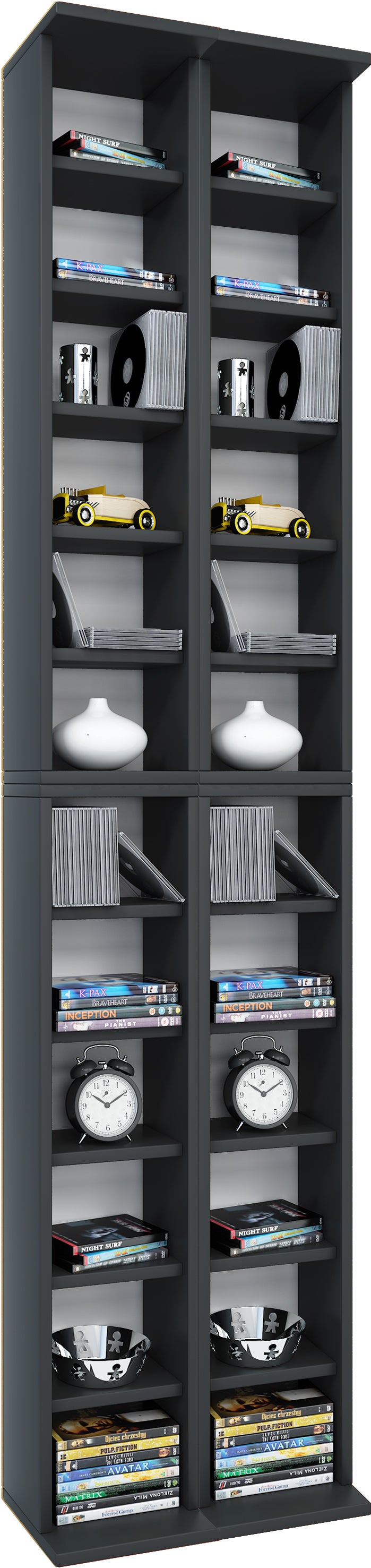 Høj Reol  Quot Almera Quot  175   42   20 Cm  Sort