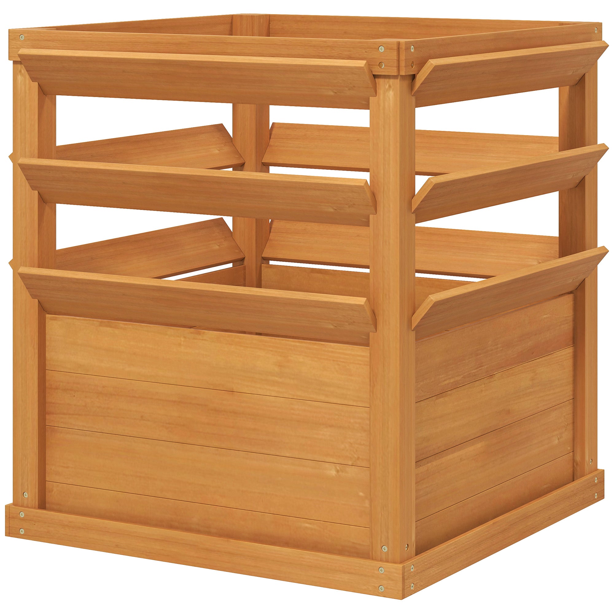 Højbed Med Espalier Espalier Blomsterkasse Træ 65 65 60 Cm Karamelbrun