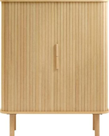 Højskab Nordique Design Cavo Natur Egetræ Med Justerbare Hylder H113xb90xd40 Cm