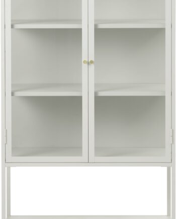 Højskab Opbevaringsskab Nordique Design Carmel Hvid Guld 160x90x40 Cm