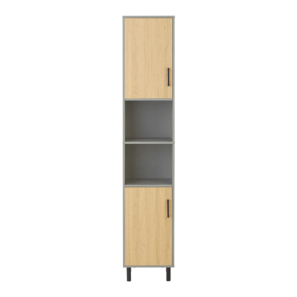 Højt Skab Med Smart Opbevaring Til Dit Badeværelse  32x32x163 Cm