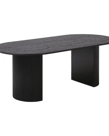 House Nordic Boavista Spisebord  Oval Mørkebrun Decorpapir Og Sort Træ  100x210