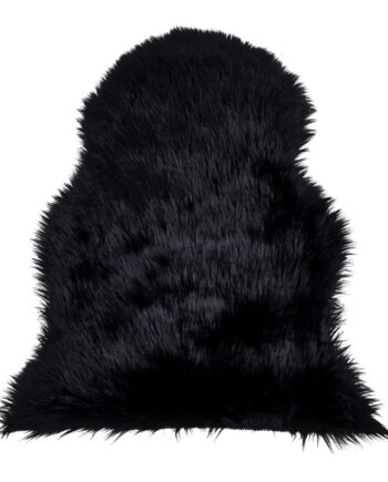 House Nordic Imiteret Lammeskind Sort Polyester