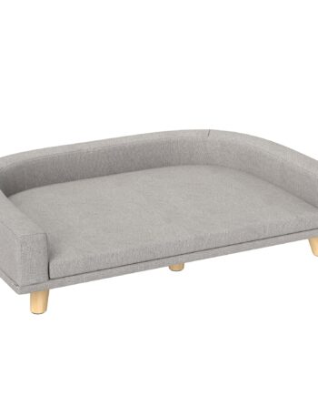 Hundesofa Til Store Hunde Op Til 30 Kg  Polstret  Ben Af Fyrretræ  98   67   25 Cm  Grå