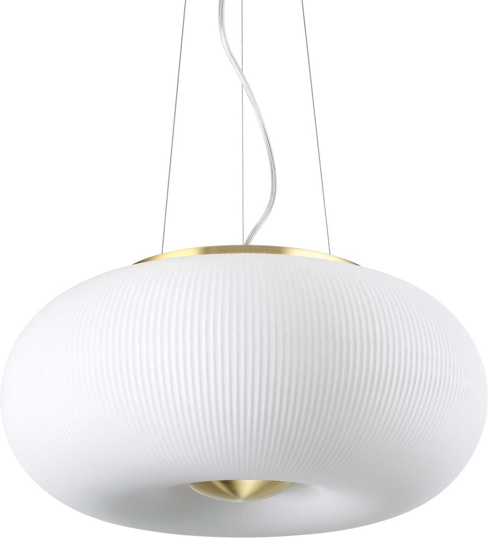 Ideal Lux Arizona Pendel Lampe ø40 Cm Hvid Messing Justerbar Loftlampe Inkl  Gx53 Pære