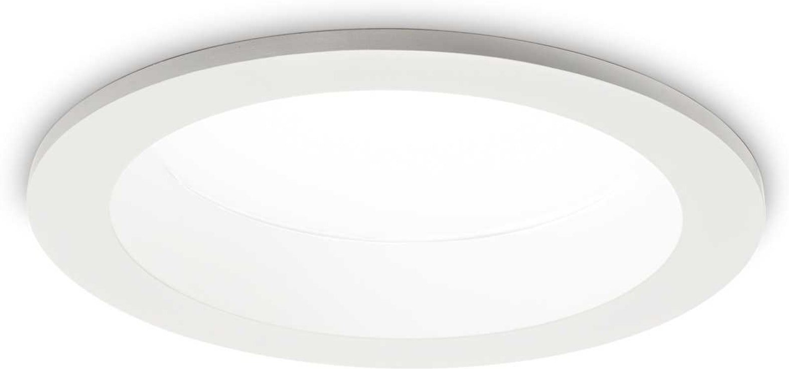 Ideal Lux Basic Wide Led-indbygningsspot 1900 Lm 3000k Ip44 ø14   Cm