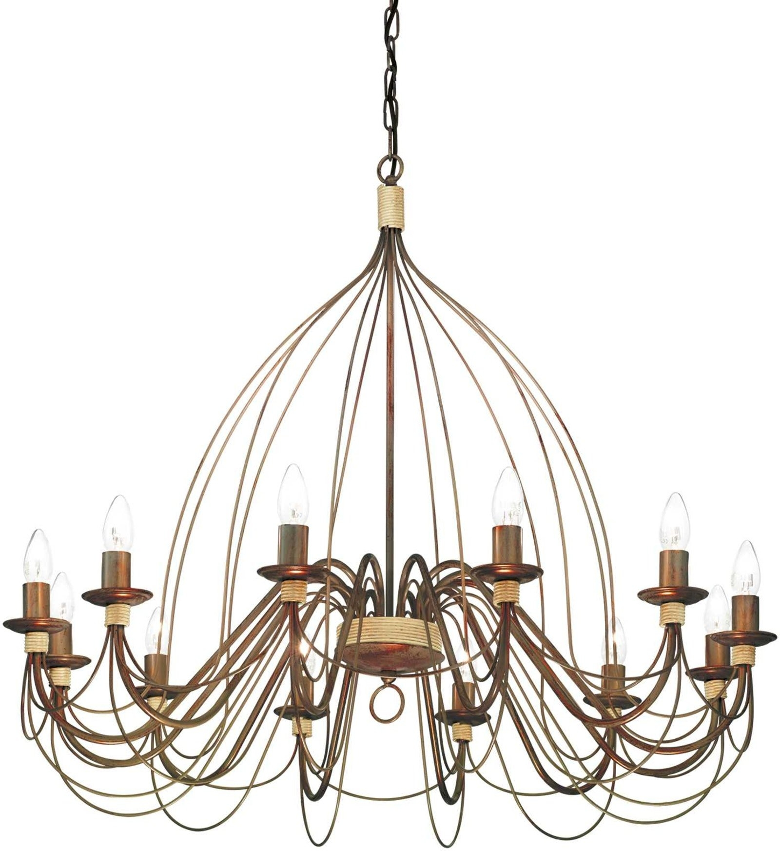 Ideal Lux Corte Loftpendellampe Rustik Metal ø95 Cm Justerbar Højde 110 190 Cm Ip20