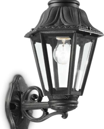 Ideal Lux Dafne Udendørs Væglampe Sort Harpiks Ip55 E27 45ã 27 5ã 22 Cm