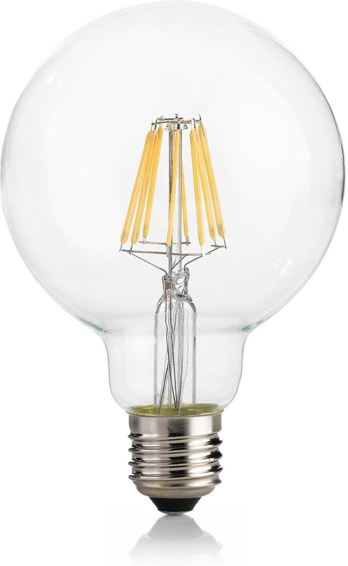 Ideal Lux E27 Led-lyspære 8w 770 Lm 3000k ø9 5ã 13   Cm Hvid Glas