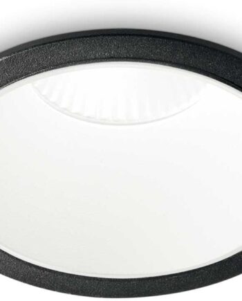 Ideal Lux Game Led Downlight Indbygningslampe 11w 1000 Lm 3000k Sort Hvid ø85 Mm