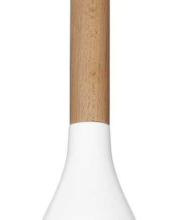 Ideal Lux Manhattan Pendel Lampe ø110   H405-2495 Mm Mat Hvid Med Trædetaljer