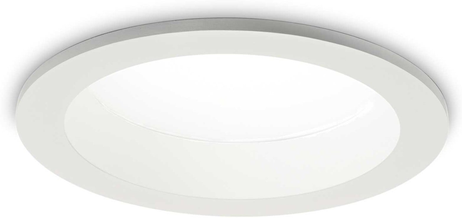 Indbygningslampe Downlight Ideal Lux Basic Wide 30w Led 3150 Lm 4000   Ip44 D18 3ã H8 Cm Aluminium Metal