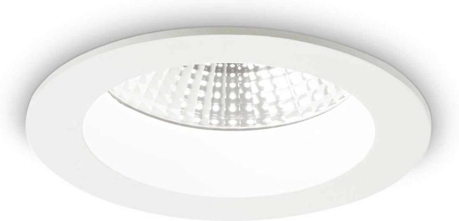 Indbygningslampe Ideal Lux Basic Accent ø10 Cm Led 10w 1000 Lm 3000k Ip44 Aluminium