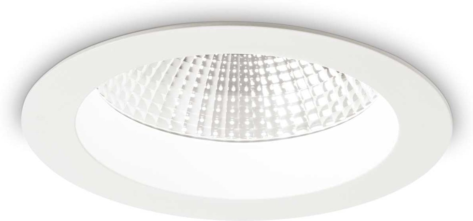 Indbygningslampe Ideal Lux Basic Integreret Led 15w 1550 Lm 3000k Ip44 ø14   Cm