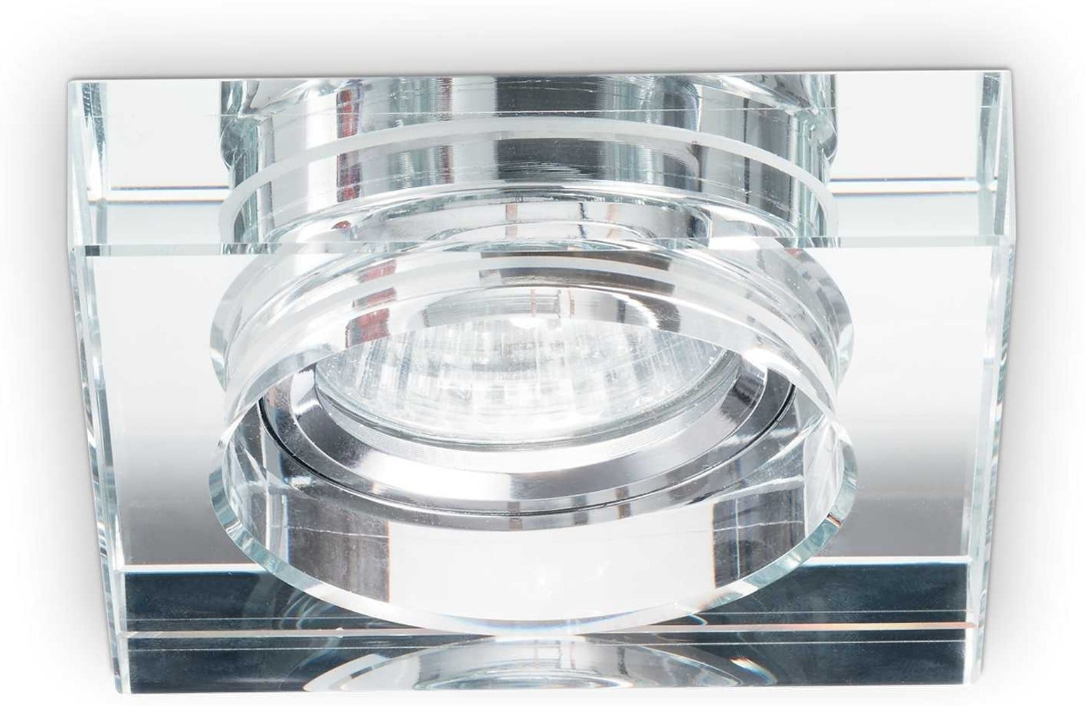 Indbygningslampe Ideal Lux Blues Downlight Transparent Krom 9x9x9 Cm Gu10 Ip20