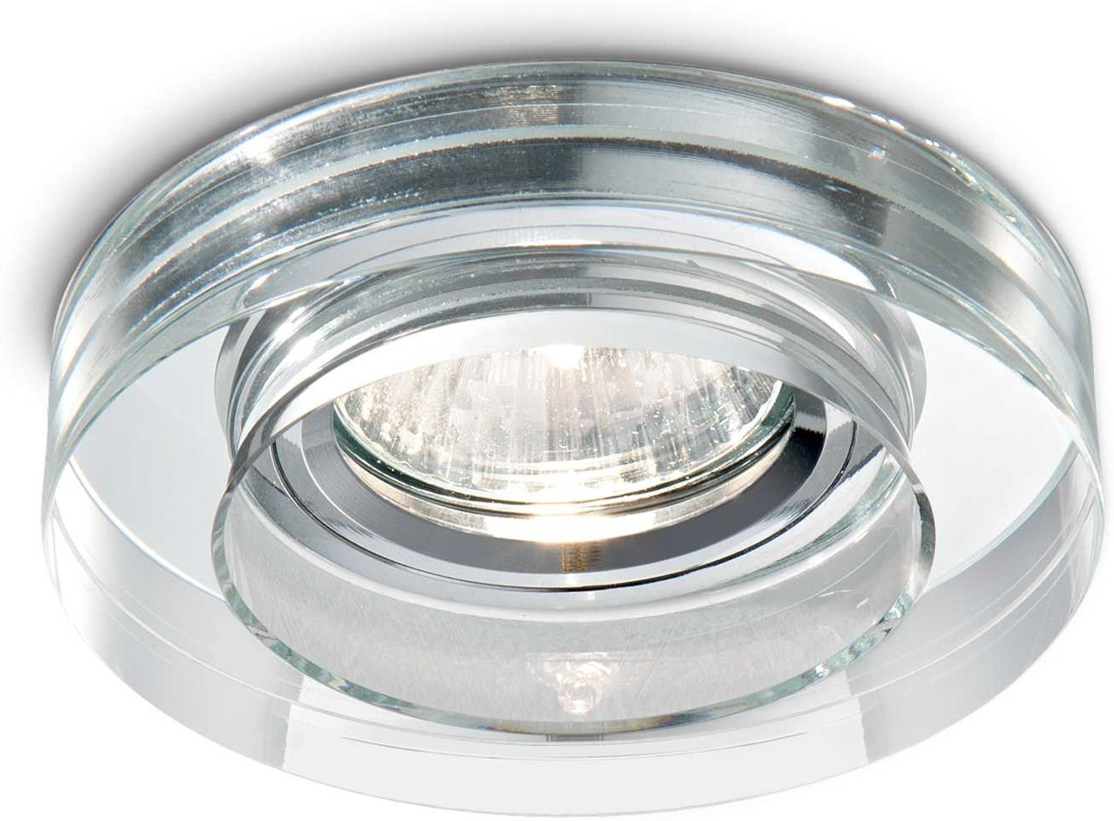 Indbygningslampe Ideal Lux Blues Transparent Krom ø95 Mm
