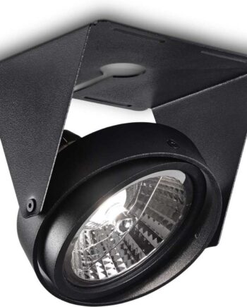 Indbygningslampe Ideal Lux Channel Downlight Sort Metal Gu10 13w 950 Lm 3000k Ip20 14x11x14 Cm