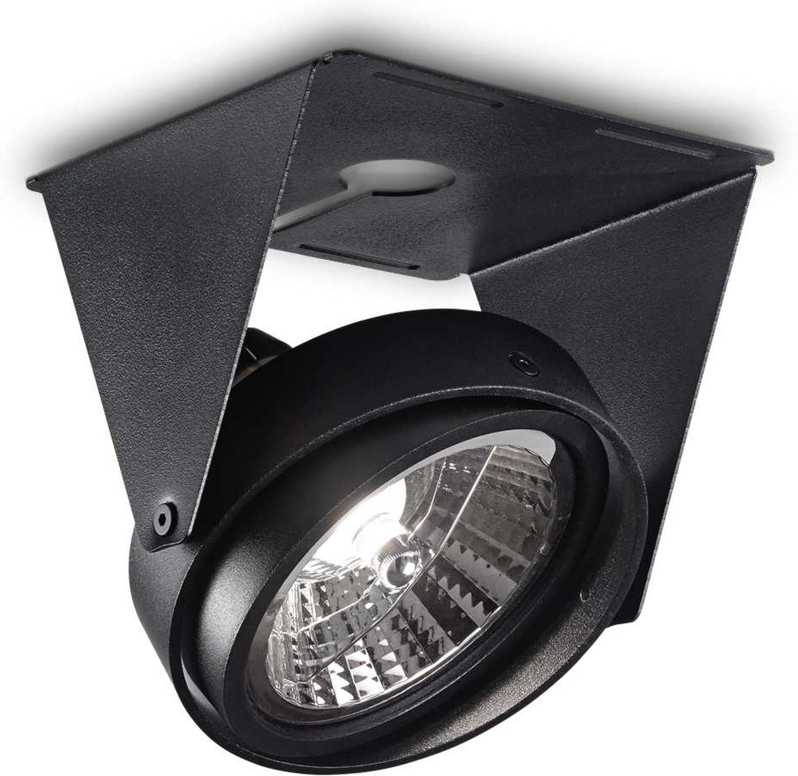 Indbygningslampe Ideal Lux Channel Downlight Sort Metal Gu10 13w 950 Lm 3000k Ip20 14x11x14 Cm