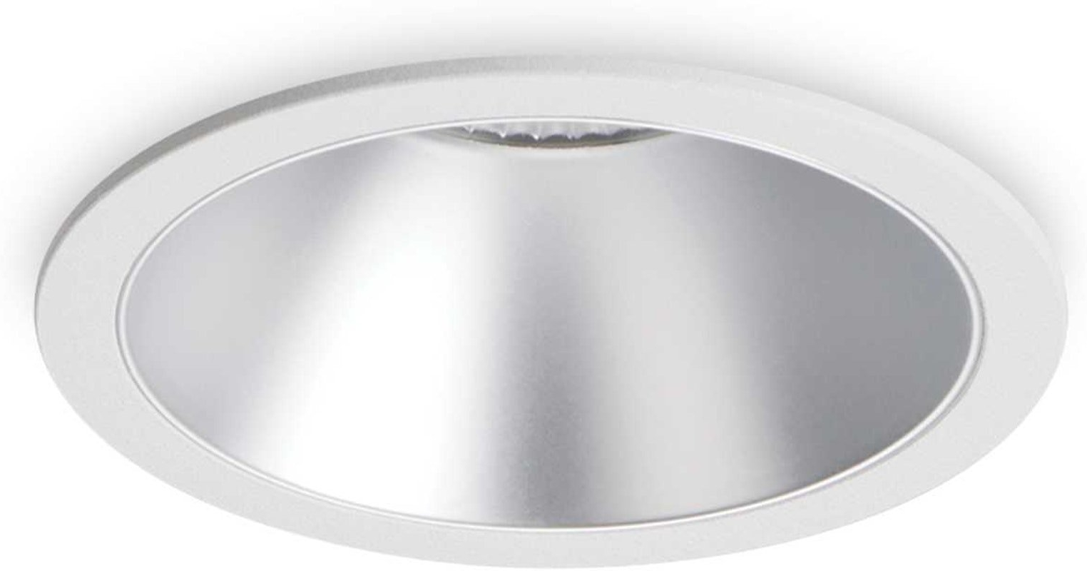 Indbygningslampe Ideal Lux Game Rund ø8   Cm Led 11   1000 Lm 3000   Sølv Hvid