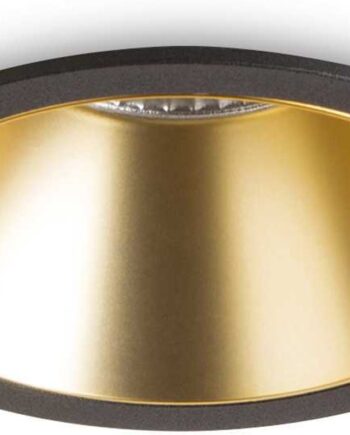 Indbygningslampe Ideal Lux Game Rund ø8   Cm Led 11w 1000 Lm 3000   Sort Guld