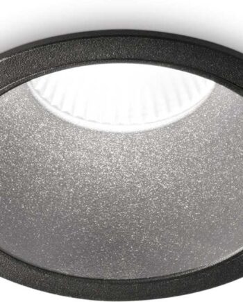 Indbygningslampe Ideal Lux Game Rund ø8     H8 Cm Sort Led 830 Lm 2700k