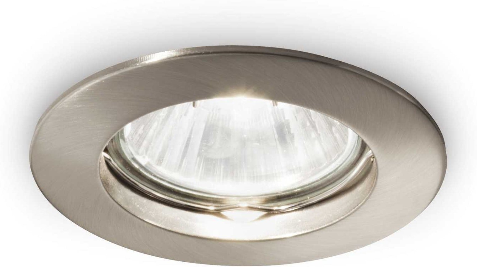 Indbygningslampe Ideal Lux Jazz   Nikkel ø7   Cm   H9 Cm Med Gu10-fatning Ip20
