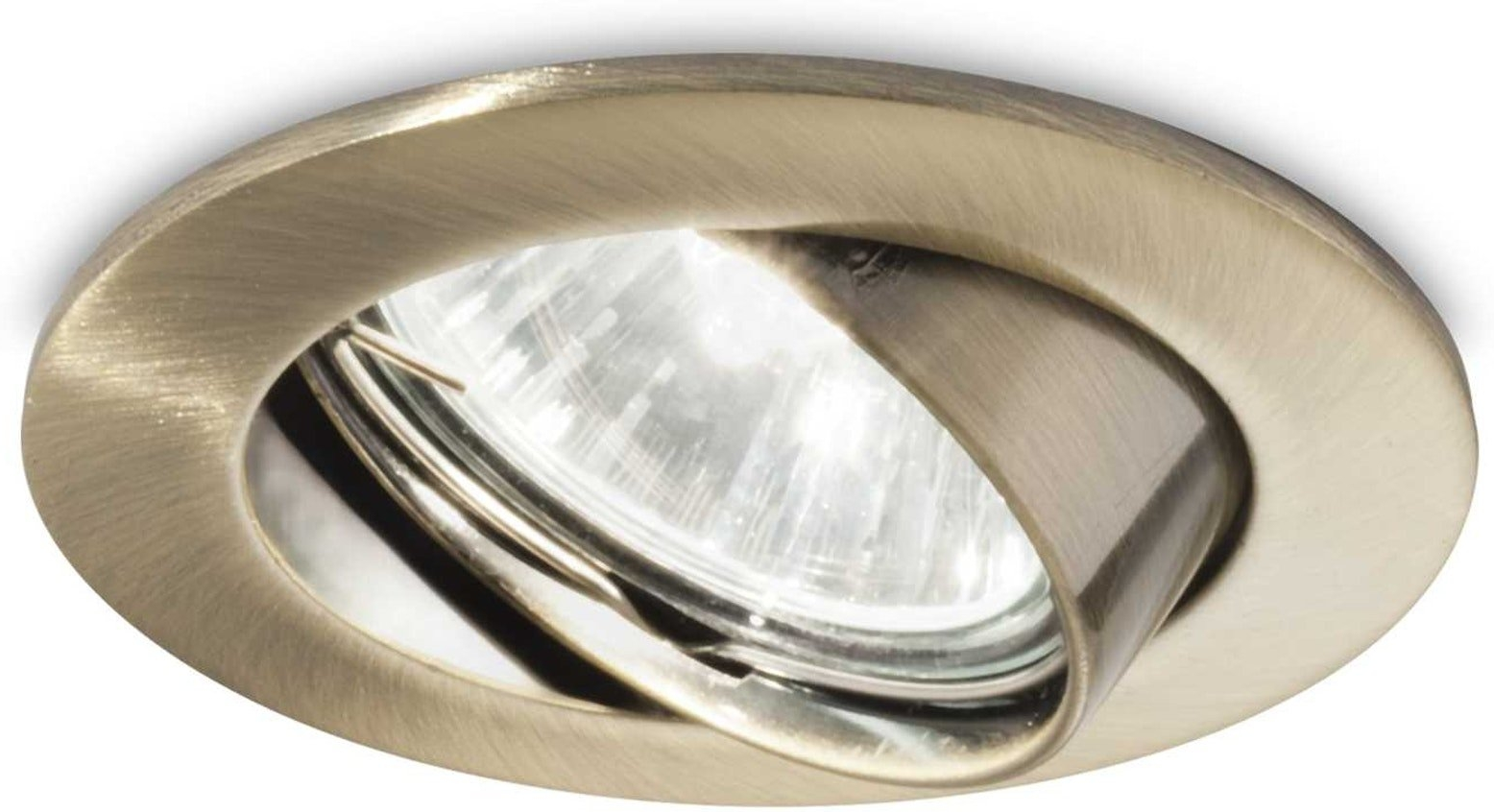 Indbygningslampe Ideal Lux Swing Brændt Metal ø8     H9 Cm Gu10 Ip20