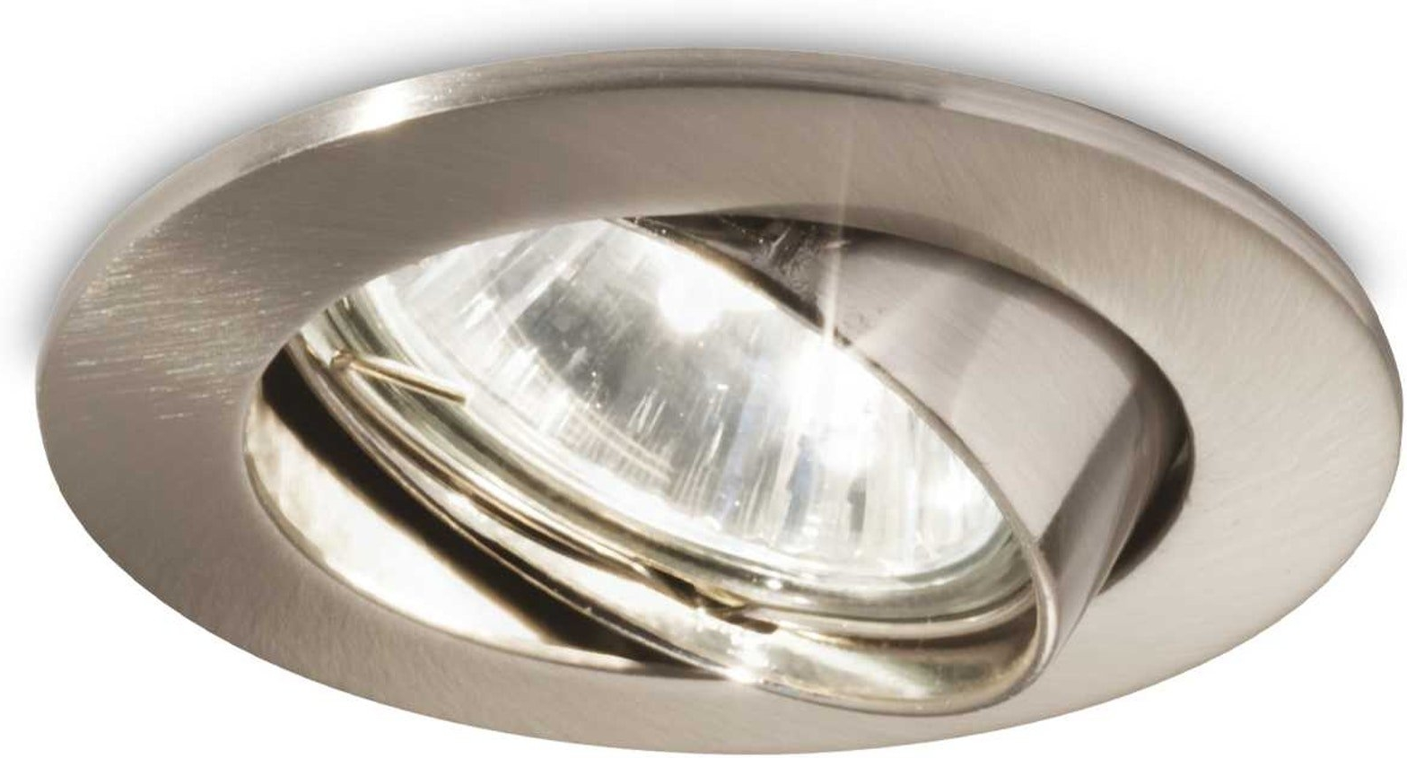 Indbygningslampe Ideal Lux Swing Downlight Nikkel ø8   Cm Gu10