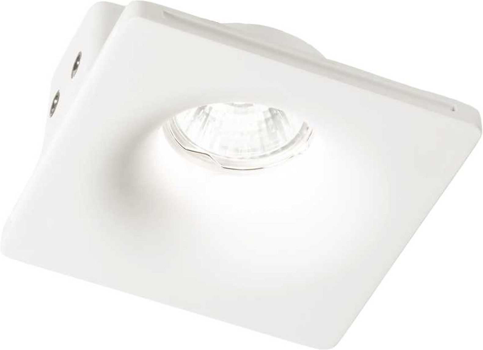 Indbygningslampe Ideal Lux Zephyr   Hvid Gips  Gu10-fatning  Ip20  12ã 12ã 11   Cm