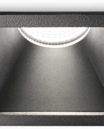 Indbygningslampe Led Ideal Lux Game Firkantet Sort