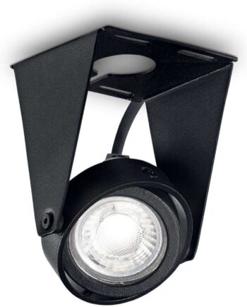Indbygningsspot Ideal Lux Channel Sort Metal 8x8x10 Cm Justerbar Gu10-spot 480 Lm 3000k