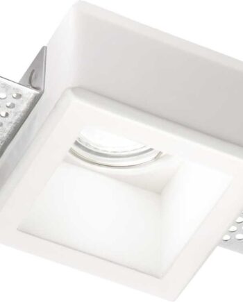 Indbygningsspot Ideal Lux Samba   Hvid Gips ø8 Cm Med Gu10 Fatning Ip20
