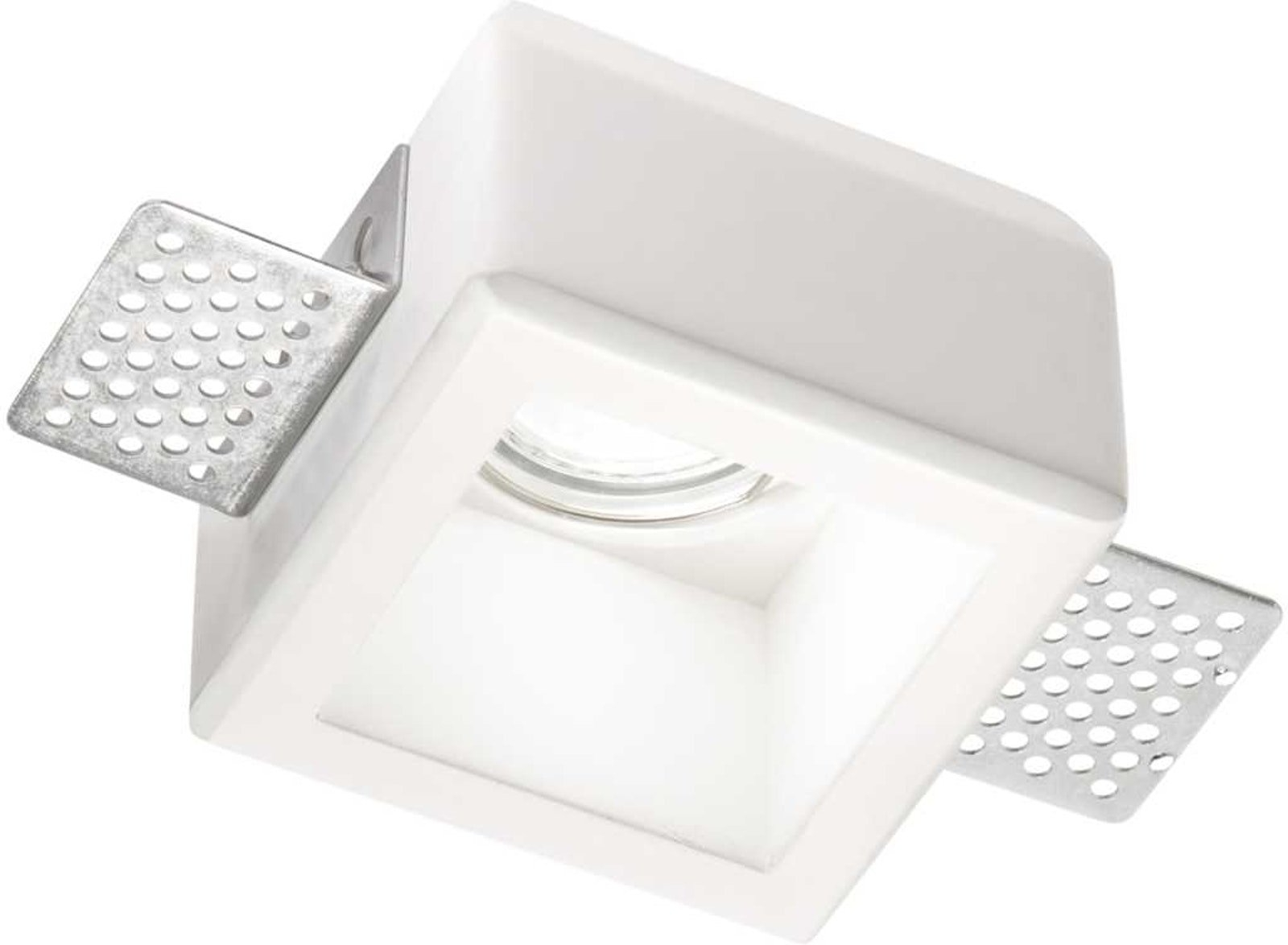Indbygningsspot Ideal Lux Samba   Hvid Gips ø8 Cm Med Gu10 Fatning Ip20