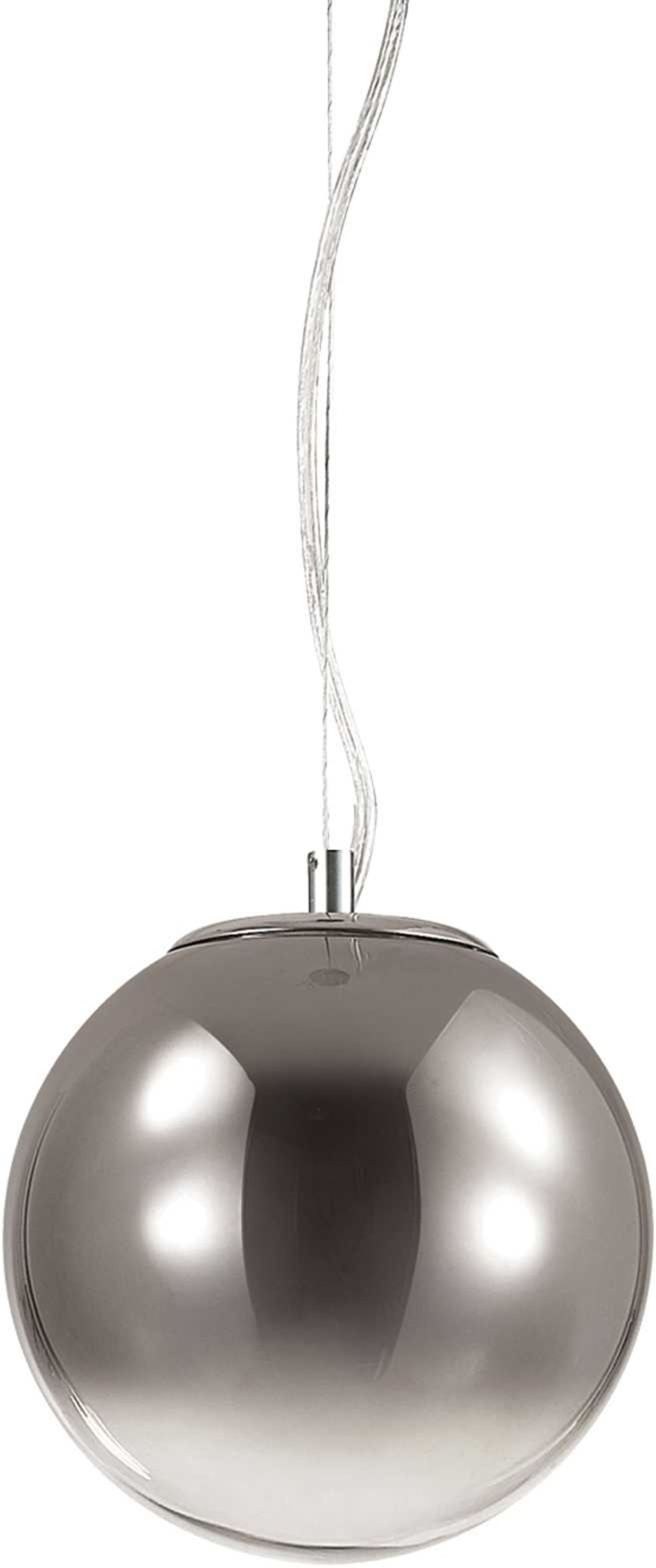 Indendørs Pendel Lampe Ideal Lux Mapa Fade   Krom Glas ø30 Cm Højdejusterbar 36 245 Cm E27 Maks 60w