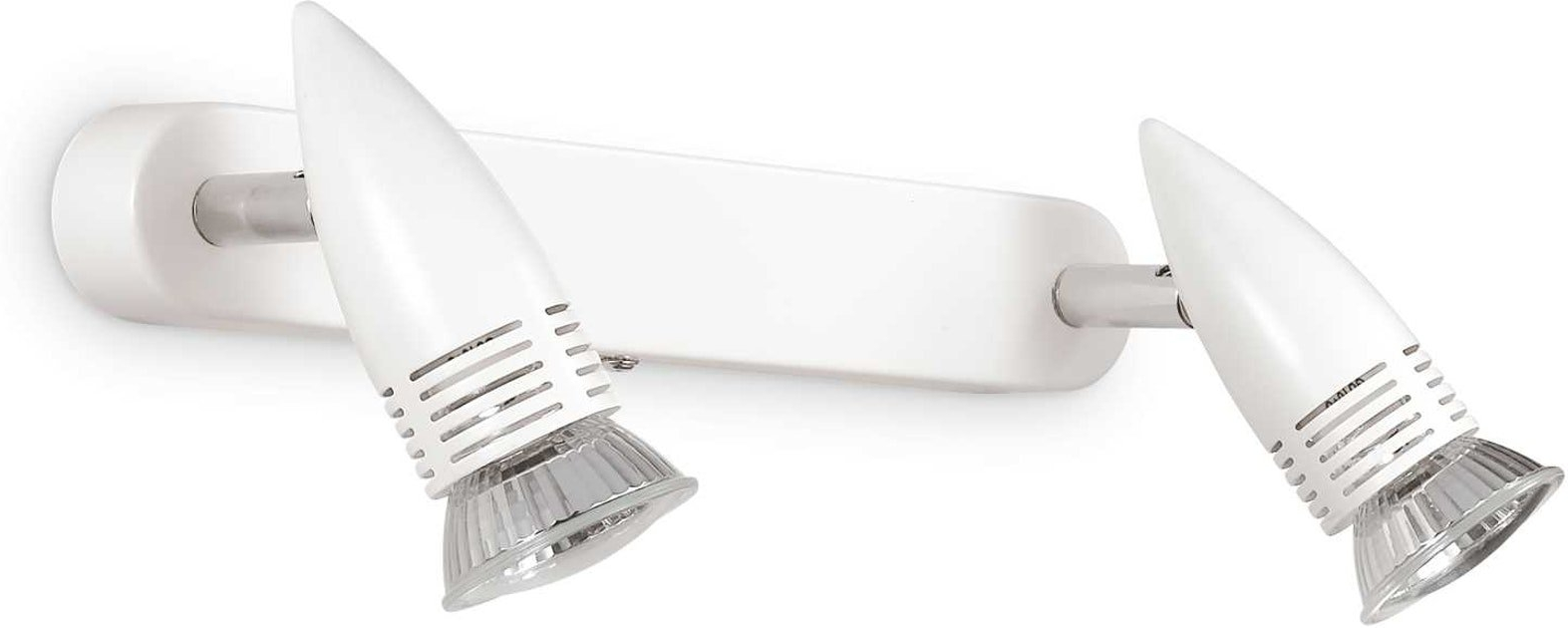 Indendørs Væglampe Ideal Lux Alfa Hvid Metal Med   Gu10-pærer Justerbar H11ã B11ã L29cm Ip20
