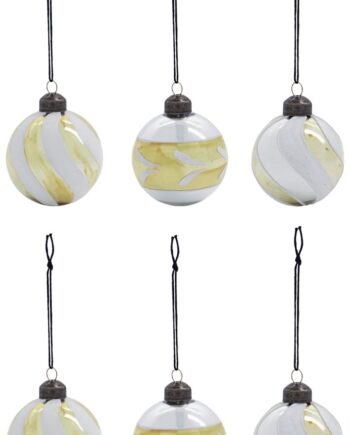 Juleornament House Doctor Glowi Guld ø6 Cm Glas Og Metal
